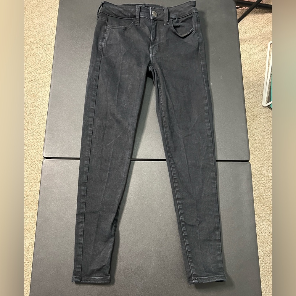 American Eagle Next Level Stretch Black Skinny Jeans